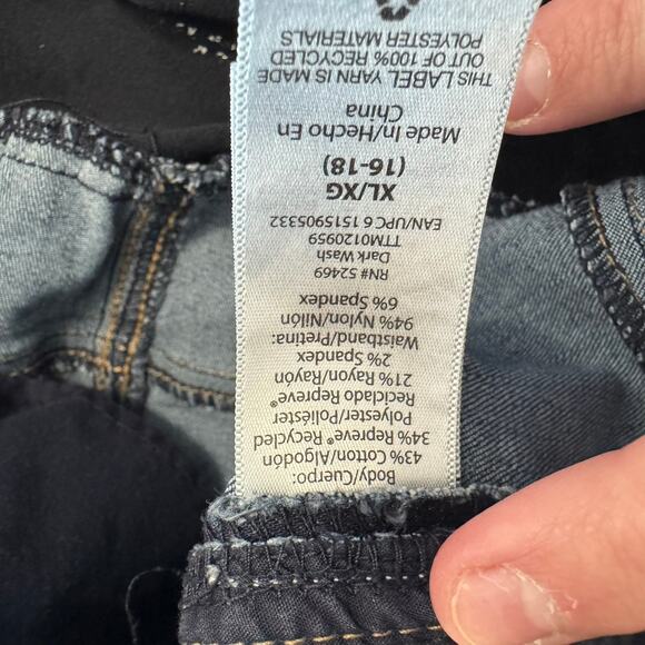 Time & Tru Maternity Belly Band Jean Shorts Womens Size XL / 16 - 18 Rolled Cuff - Picture 4 of 9